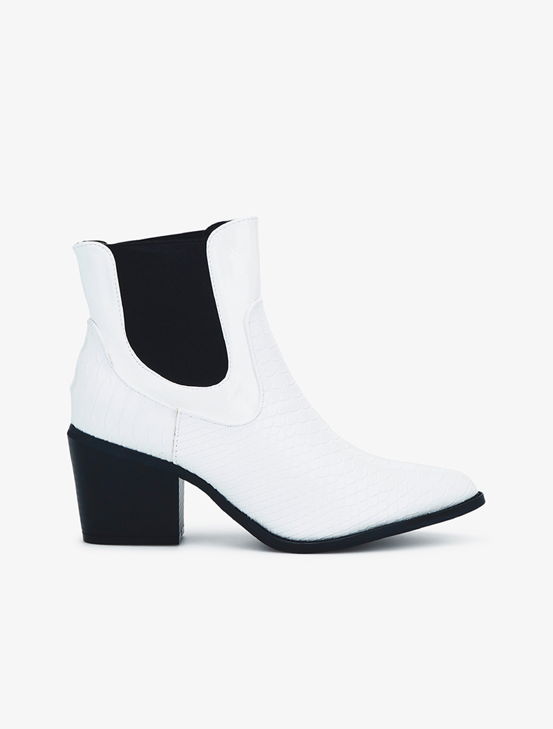 chelsea boots style western - blanc - femme -