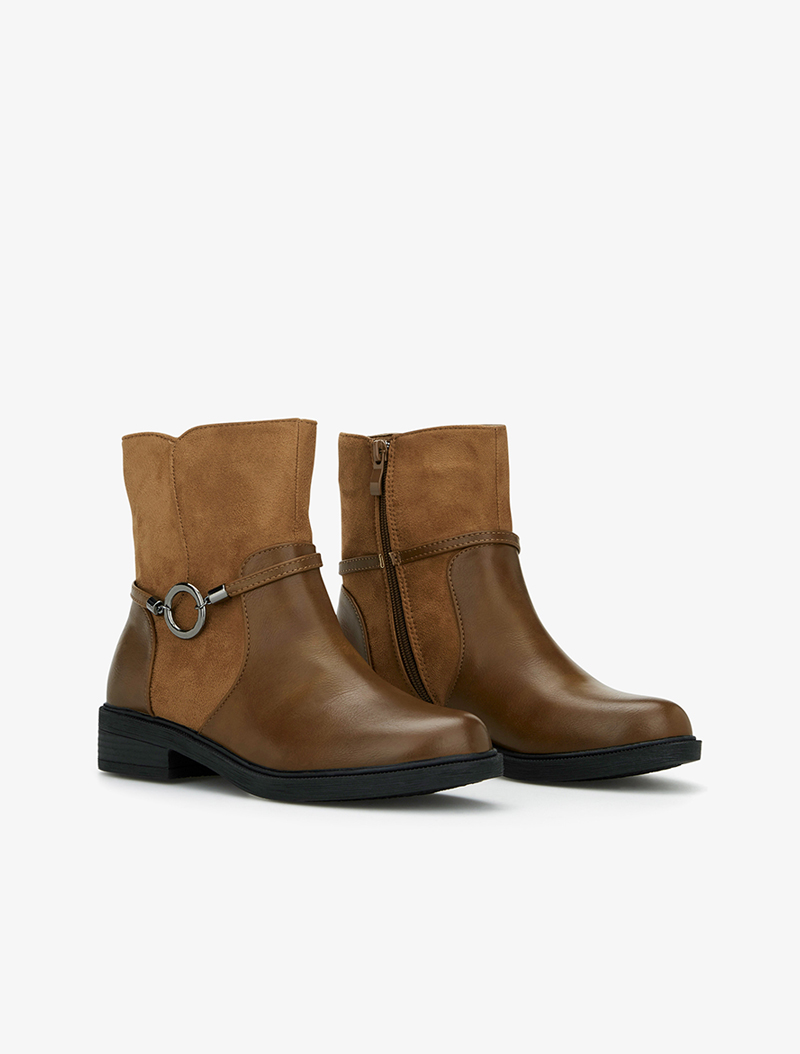 boots style cavali��re bimati��re - camel - femme -