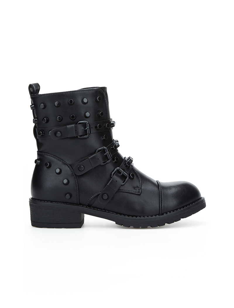 boots �� picots noir - noir - femme -