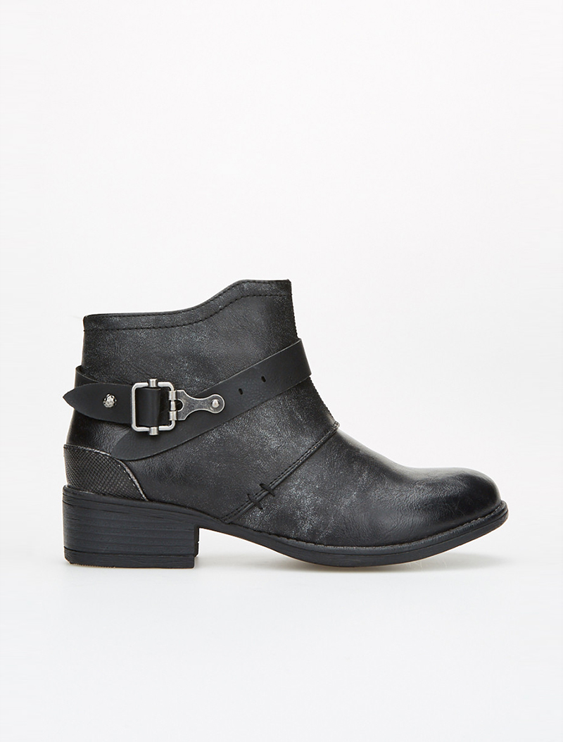 boots basic sangl��es - noir - femme -