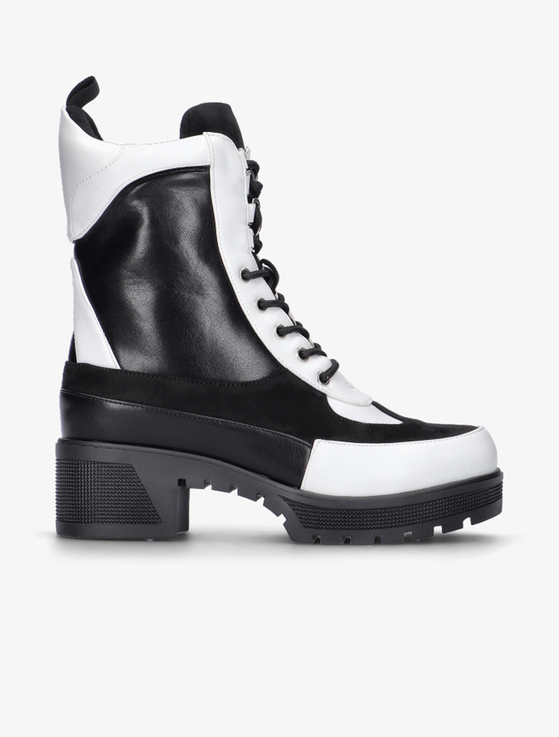 boots color block - noir/blanc - femme -