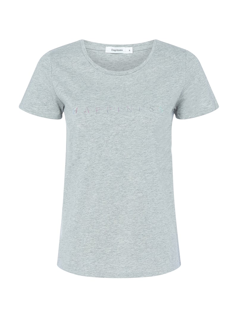 t-shirt happiness - gris chin�� - femme -