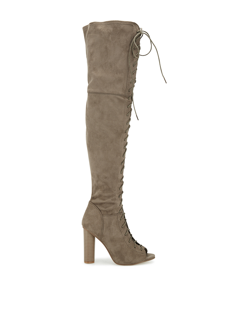 cuissardes lace out - taupe - femme -