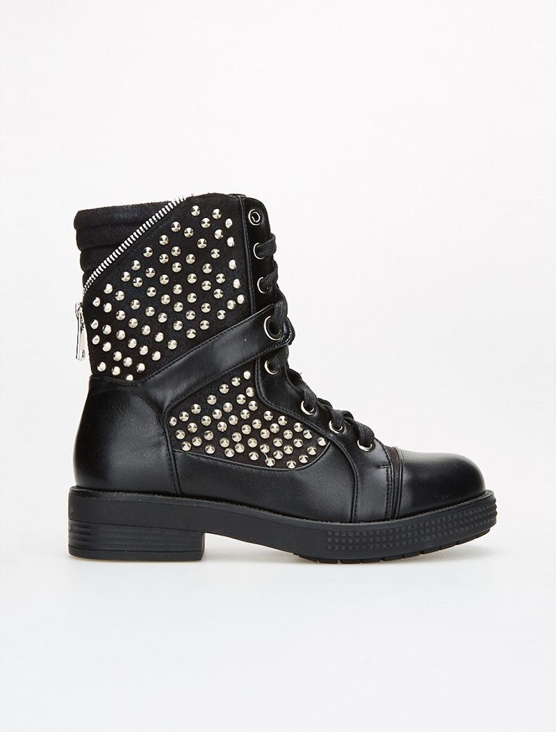 boots clout��s �� lacet - noir - femme -
