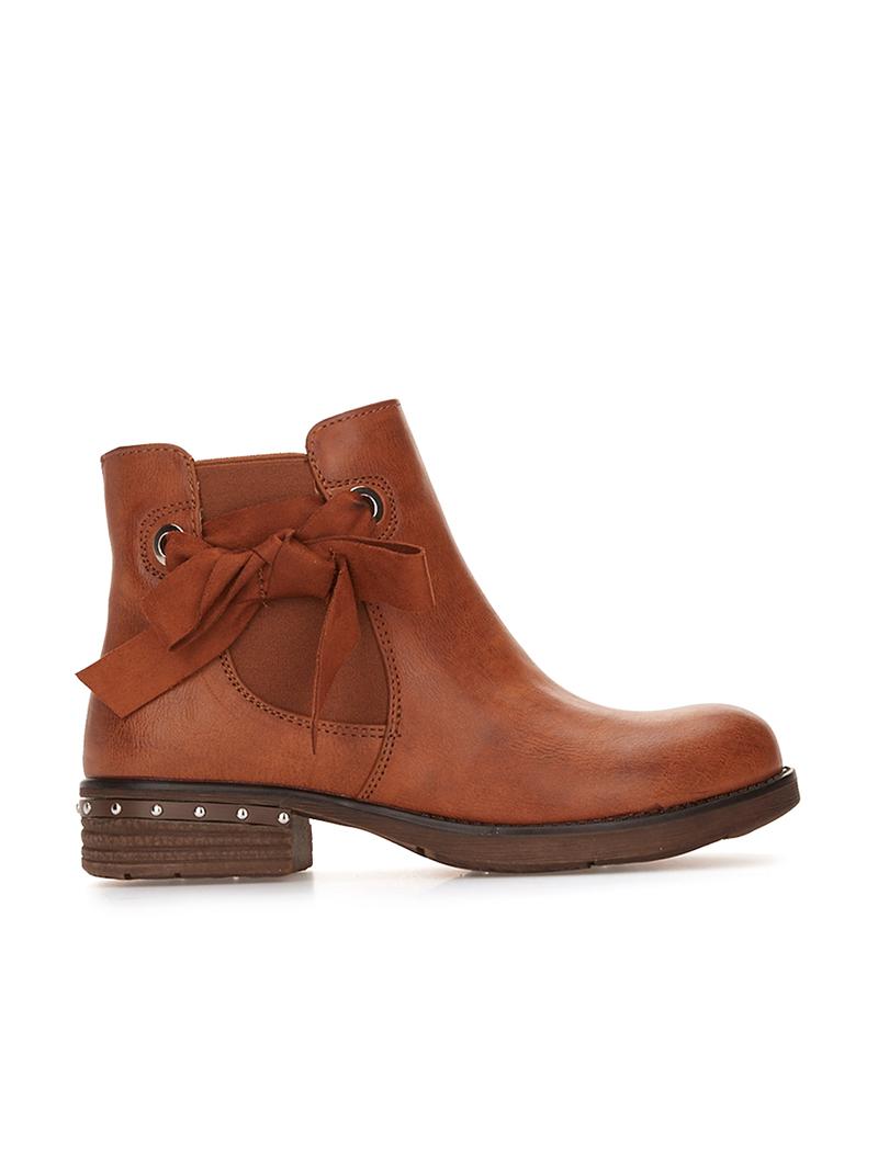 boots style chelseas �� ruban - camel - femme -