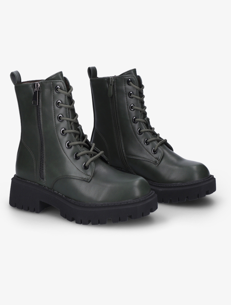 boots style rock �� zip d��coratif - femme -