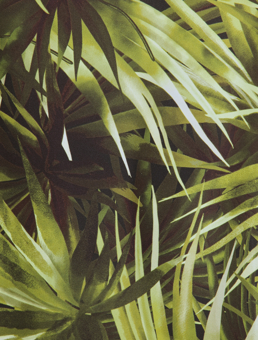 Robe longue à imprimé tropical - noir