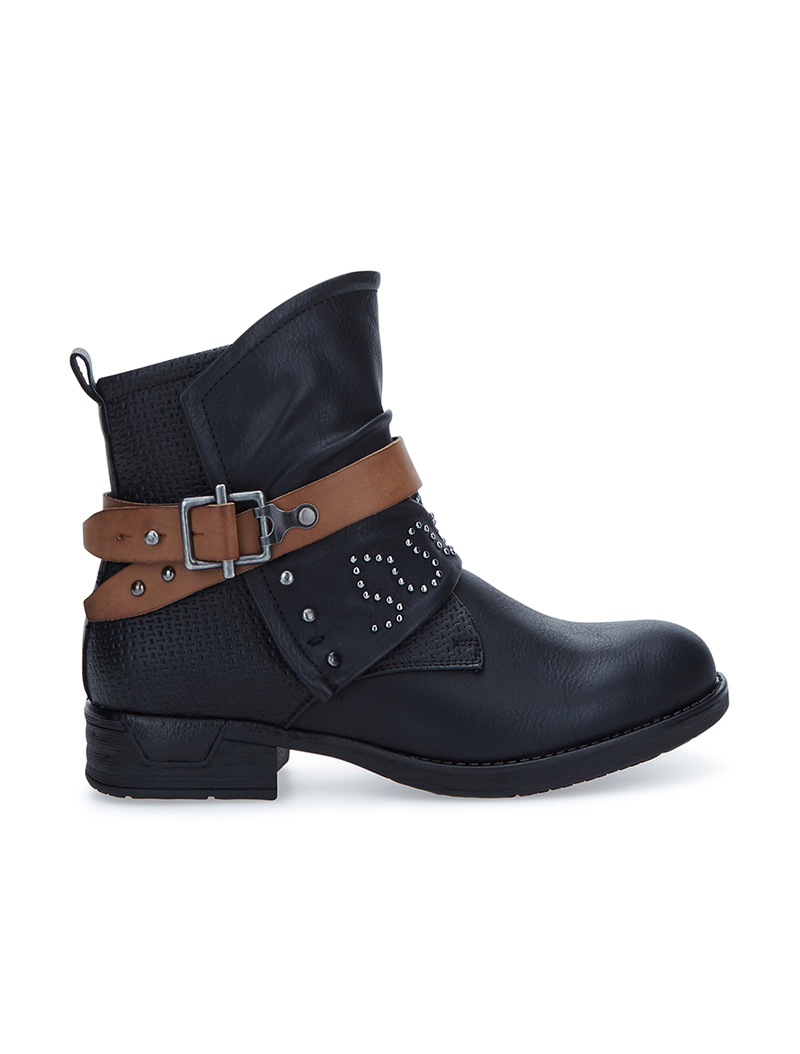 boots style cavali��re - noir - femme -