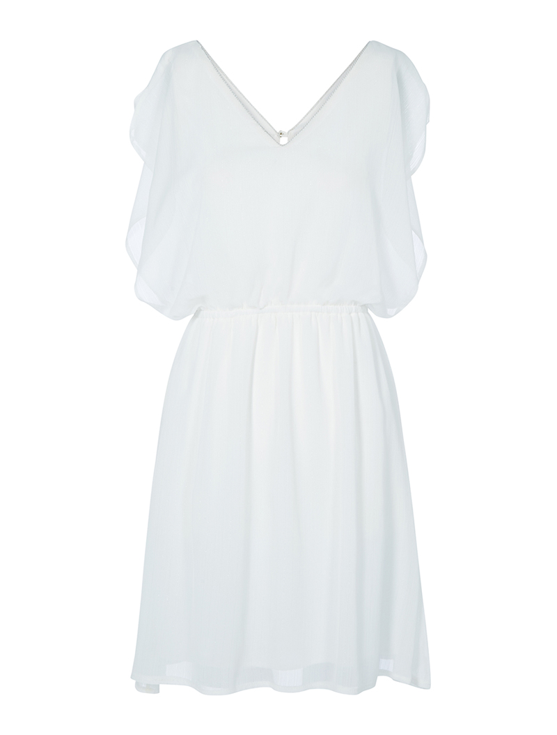 robe style romain - blanc - femme -