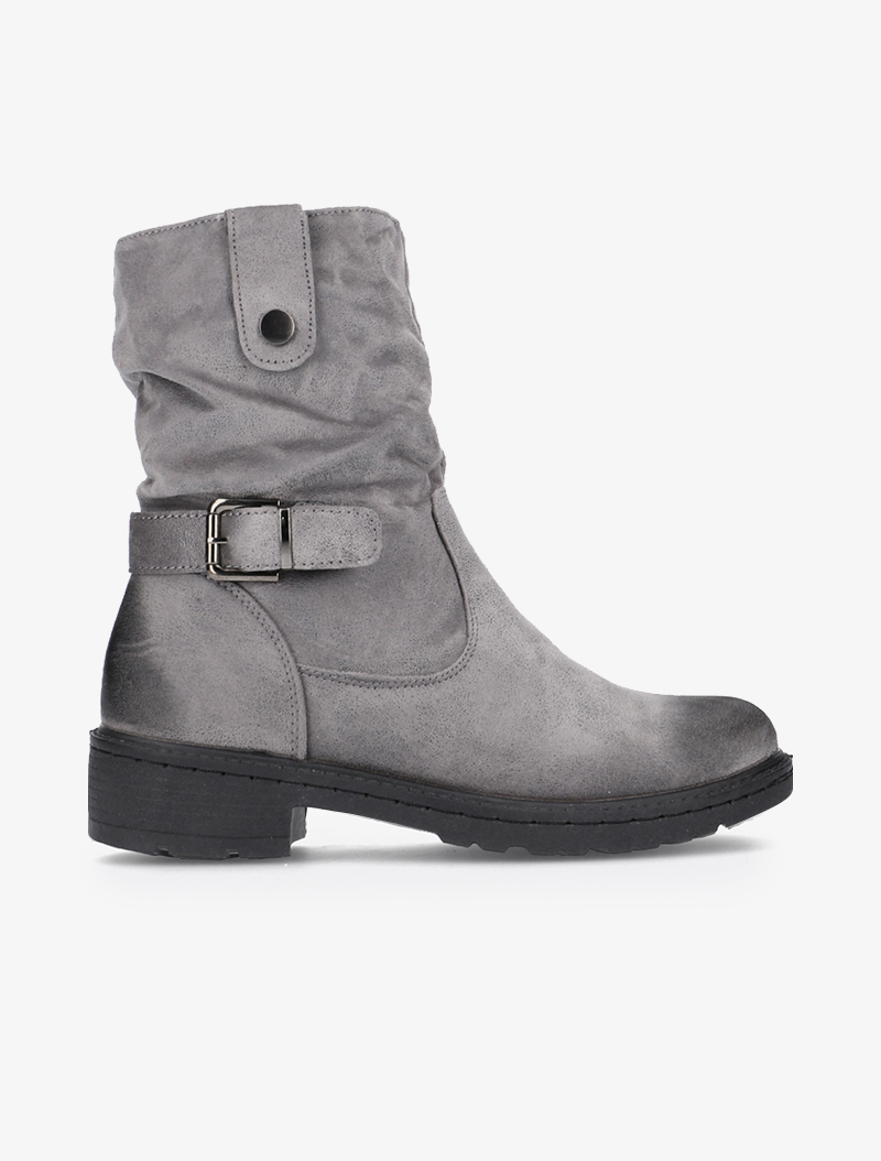 boots iris��es et �� plis - gris - femme -