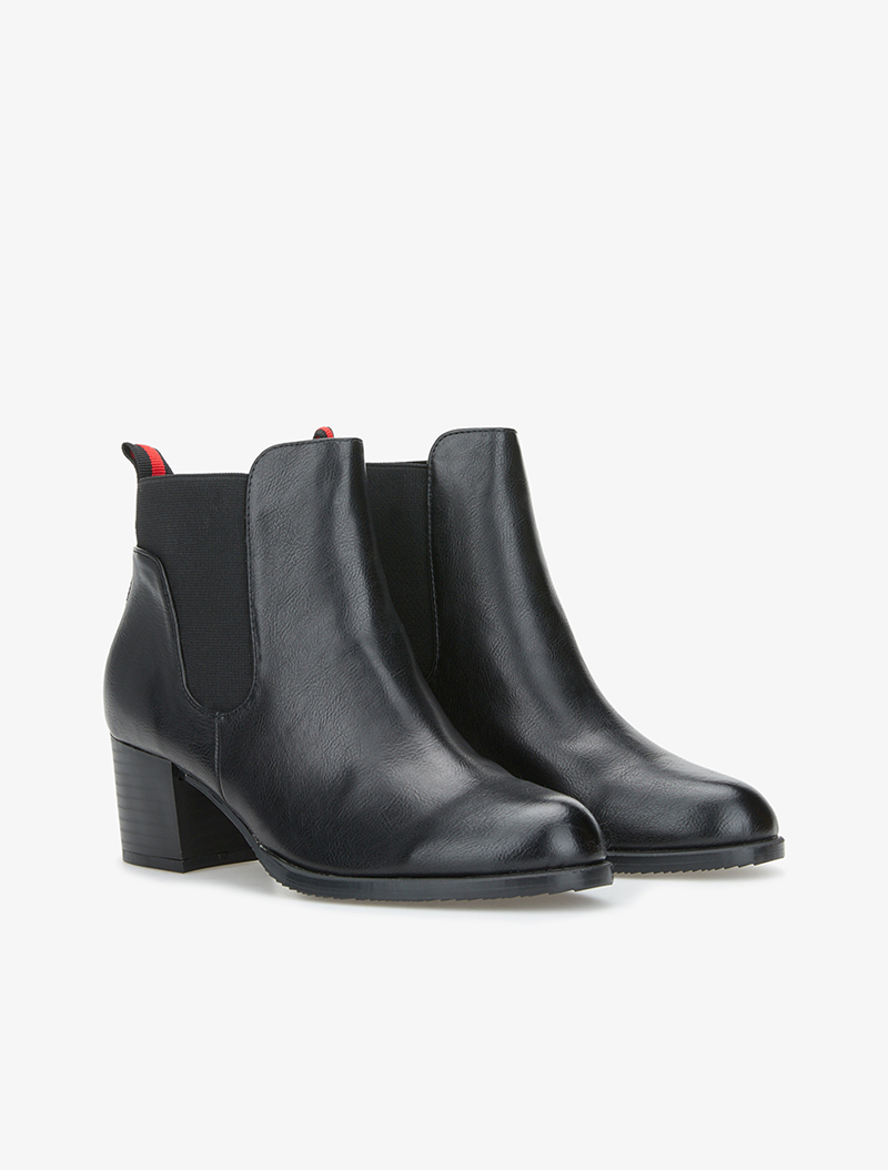 chelsea boots �� bande color��e - noir - femme -