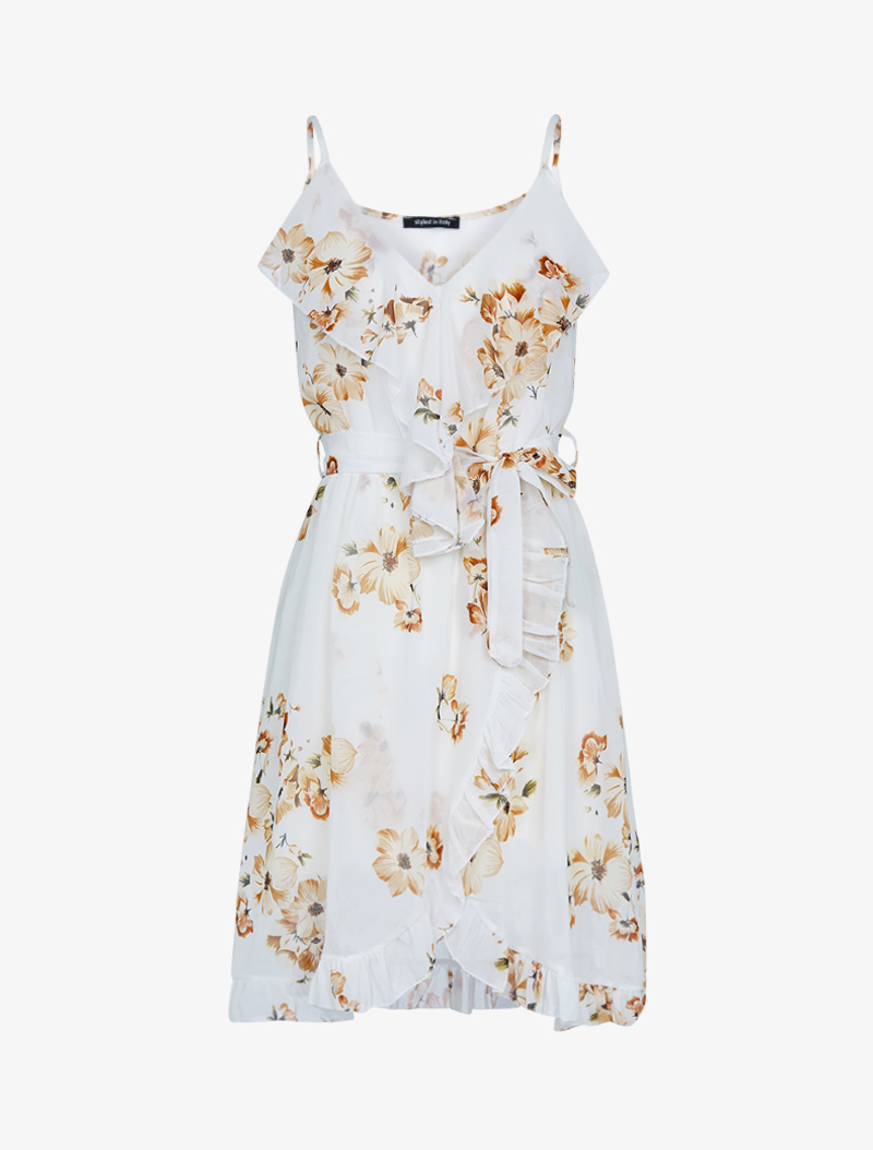 robe portefeuille �� imprim�� floral - femme -