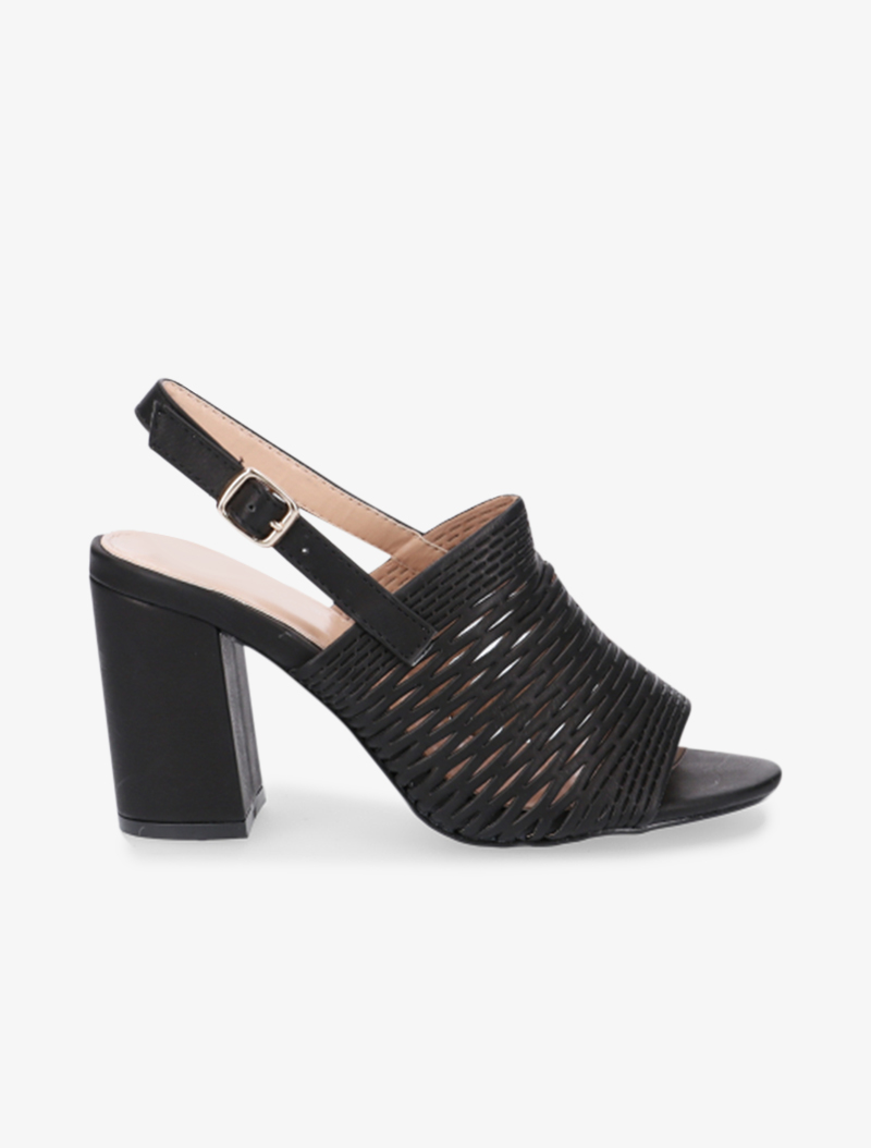 sandales stri��es style mules - noir - femme -