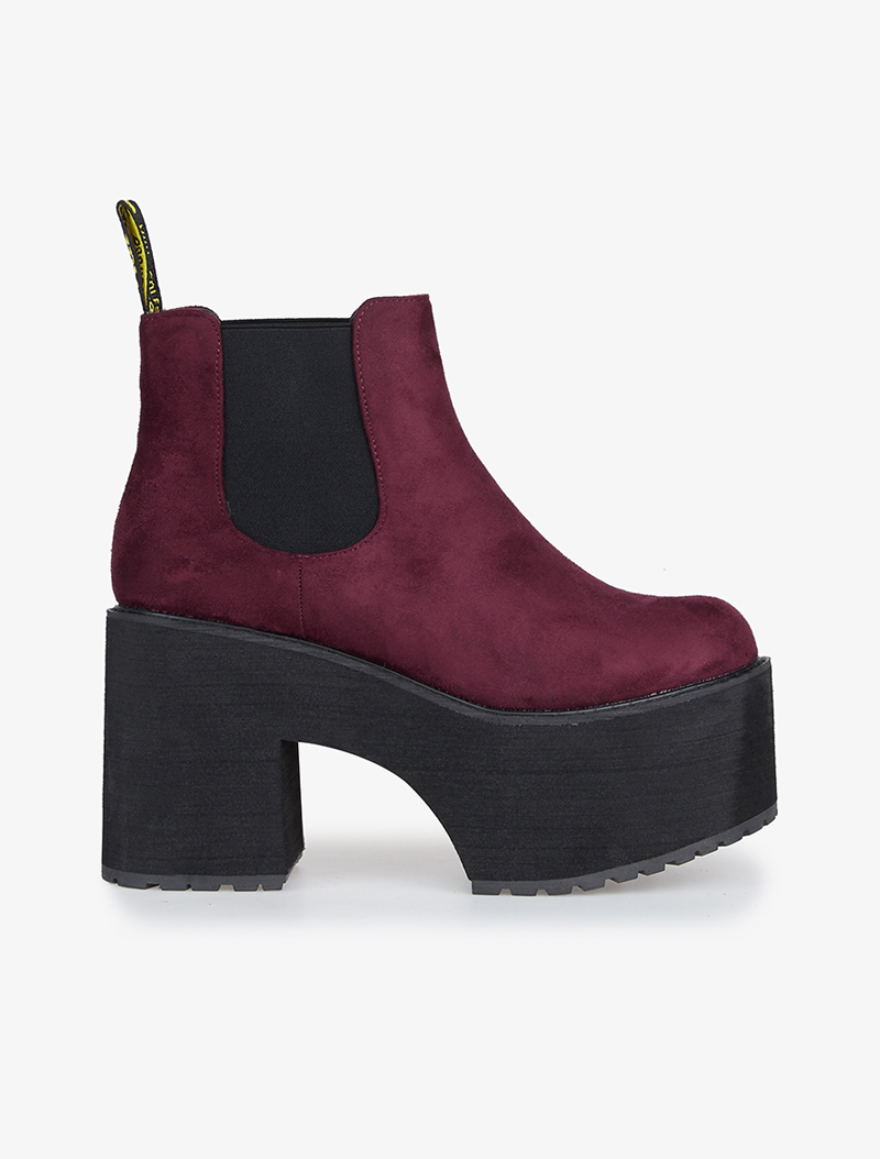chelsea boots �� plateforme - prune - femme -