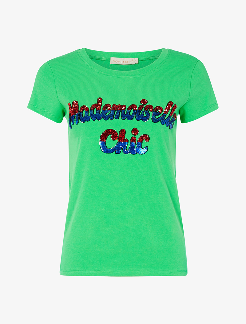 t-shirt mademoiselle - vert pomme - femme -
