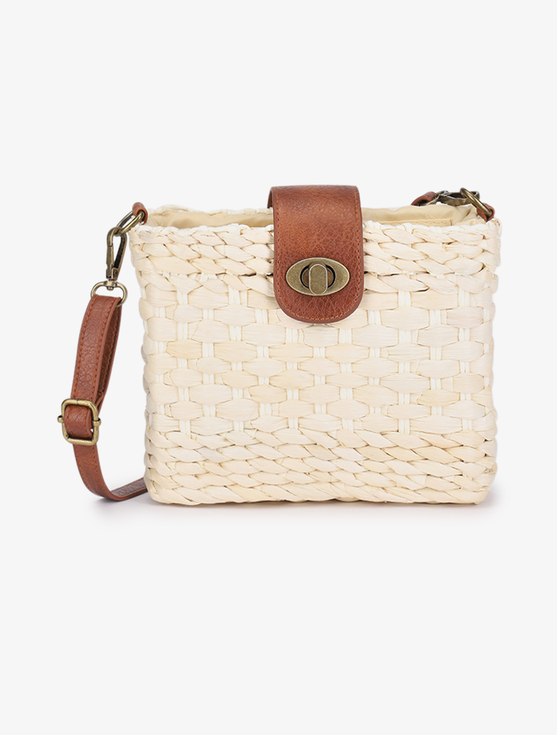 sac besace ginette - beige clair - femme -