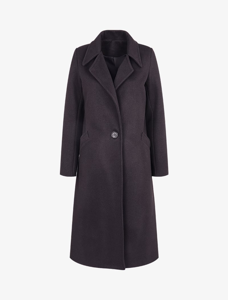 manteau long ouvert - noir - femme -