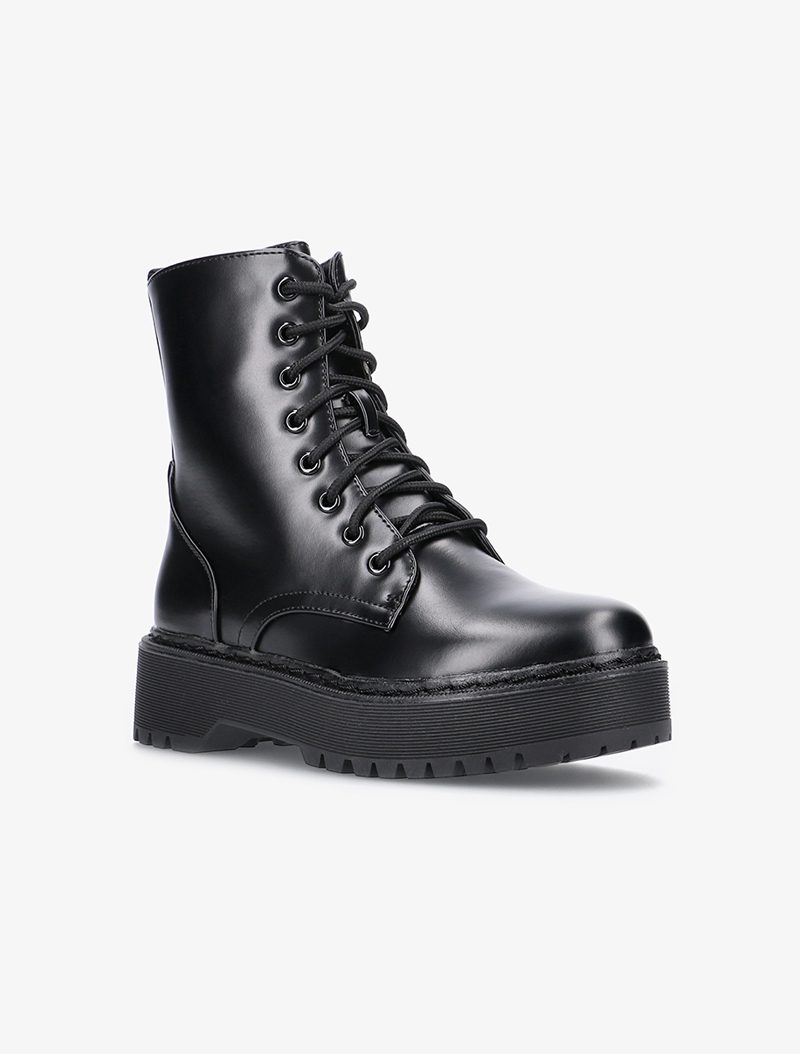 boots grunge �� semelle ��paisse - noir - femme -