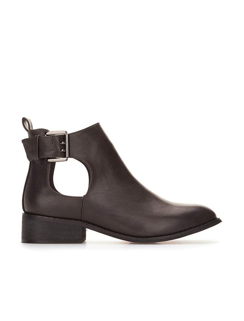 boots ouverte basic - anthracite - femme -